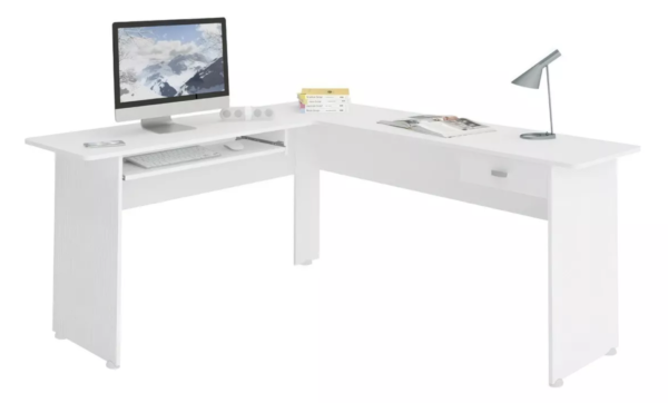 Mesa Para Escritório 1 Gaveta Cannes Artely Branco Gi