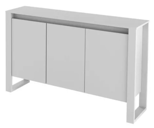 Balcão Para Escritório 3 Portas 1.3 Me4147 Branco - Tecno Mo