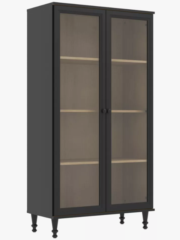 Cristaleira Ditália 2 Portas E-957 Preto Cozy
