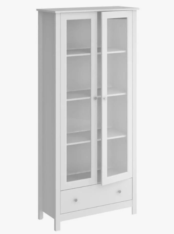 Cristaleira 2 Portas 1 Gaveta Ditália Branco E-954