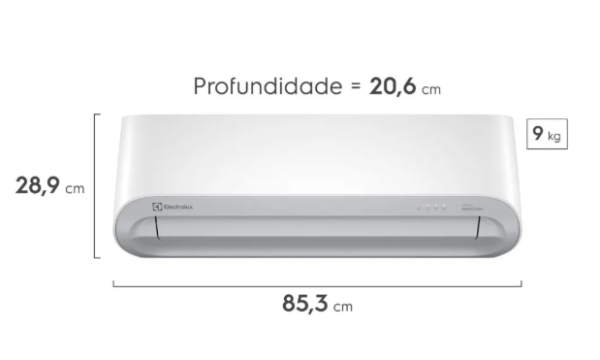 Ar Condicionado Split Hi Wall On/off R-32 Electrolux Color Adapt 9.000 Btus Frio - Image 3