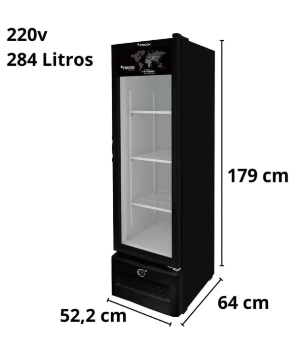 Freezer Vertical 284 Litros Fricon 3 Em 1 Vidro Vcet284v - 220v - Image 2
